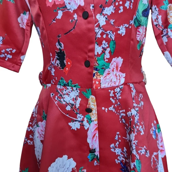 Gorgeous NWT 50's Style Viola M Floral Size S - Picture 4 of 11